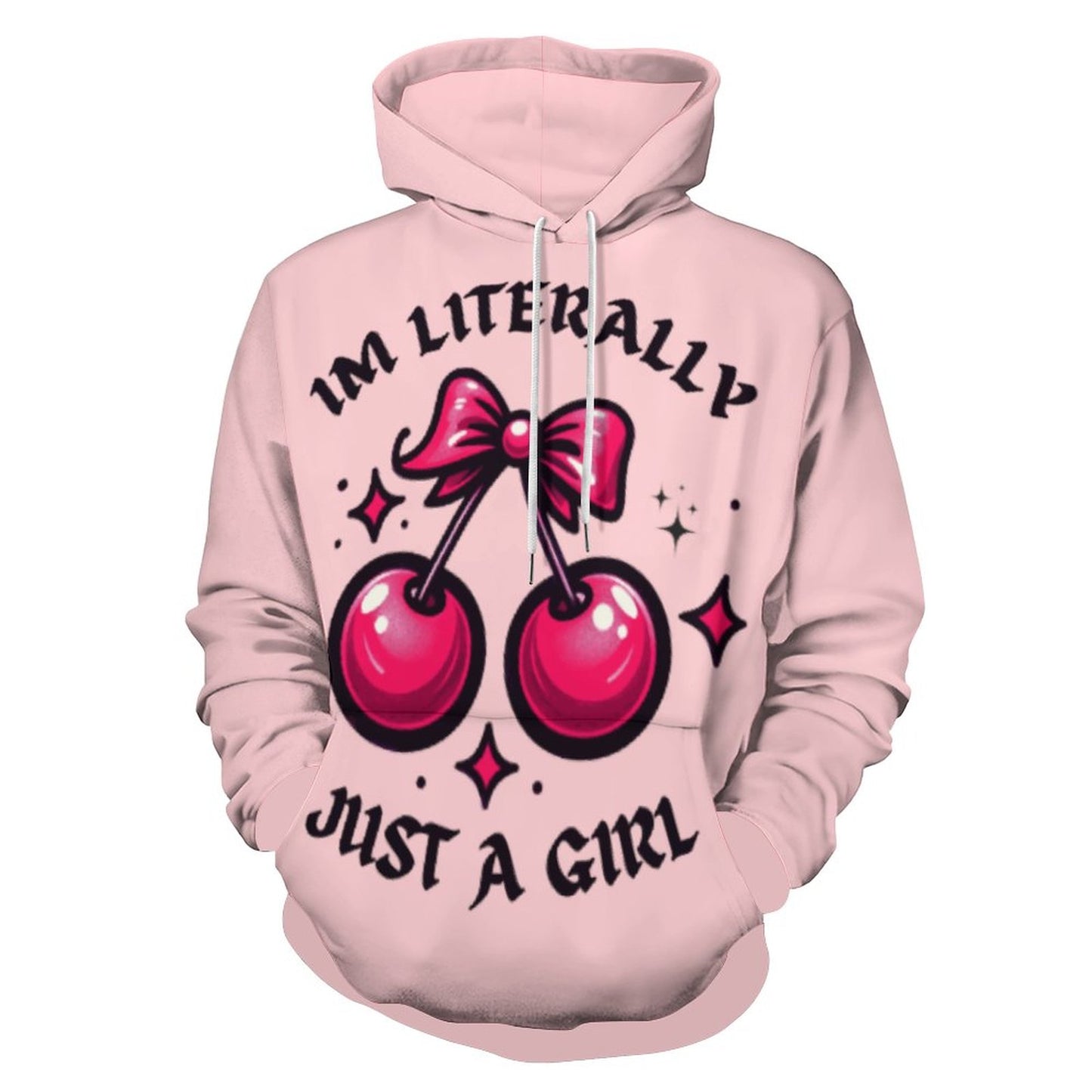Soft Girl Era "I’m Literally Just a Girl" Pink Hoodie – Cozy & Cute Aesthetic