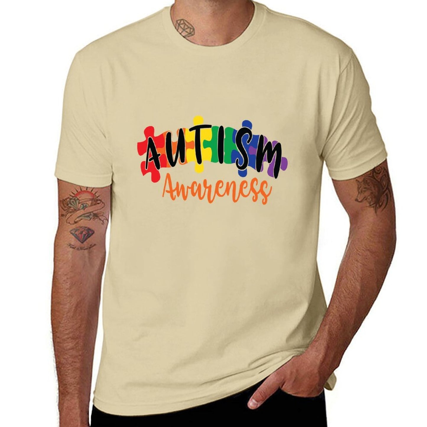 Autism Awareness Men's T-Shirt - Bold Support with Comfort