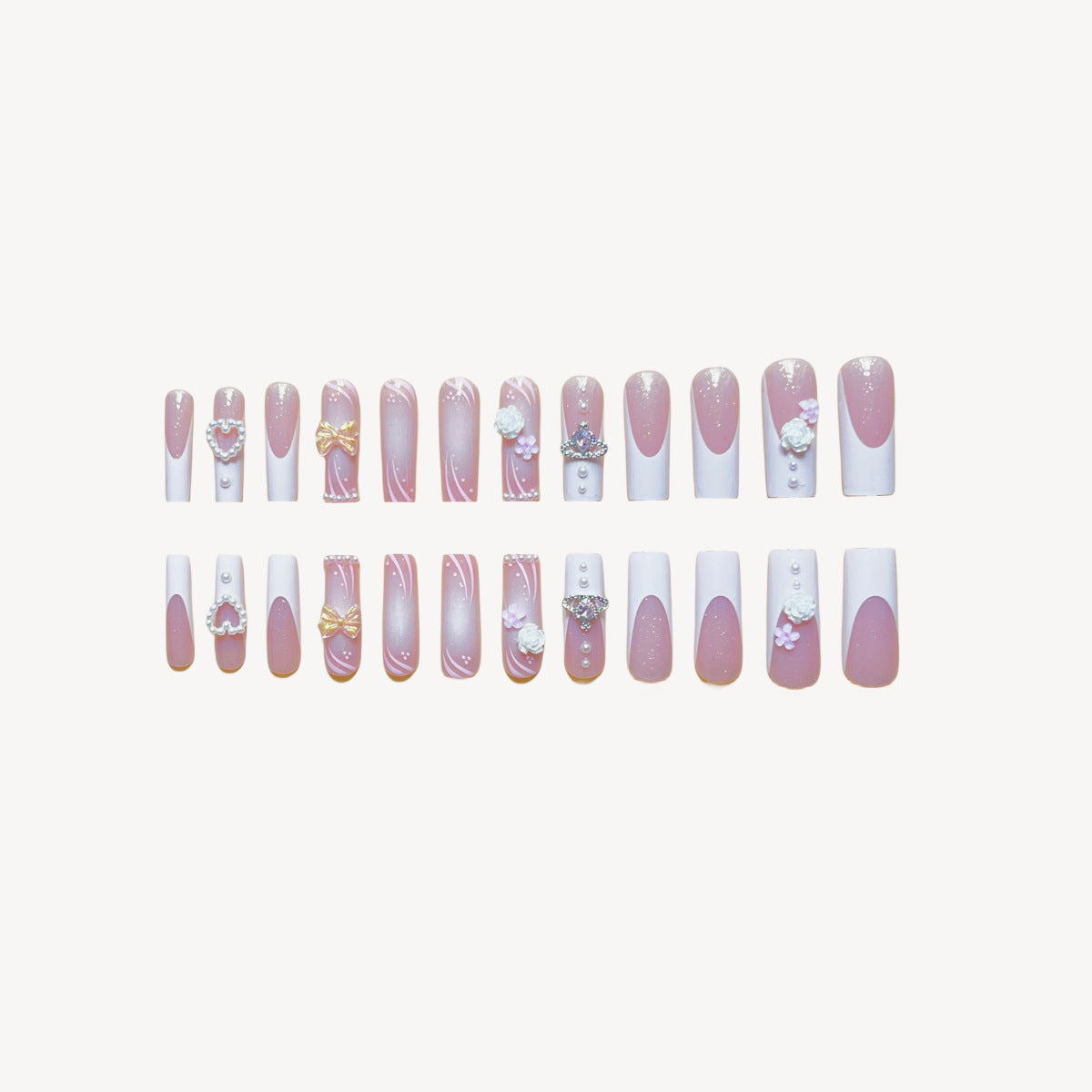 Rectangular Diamond Multi-diamond Press Fake Nails