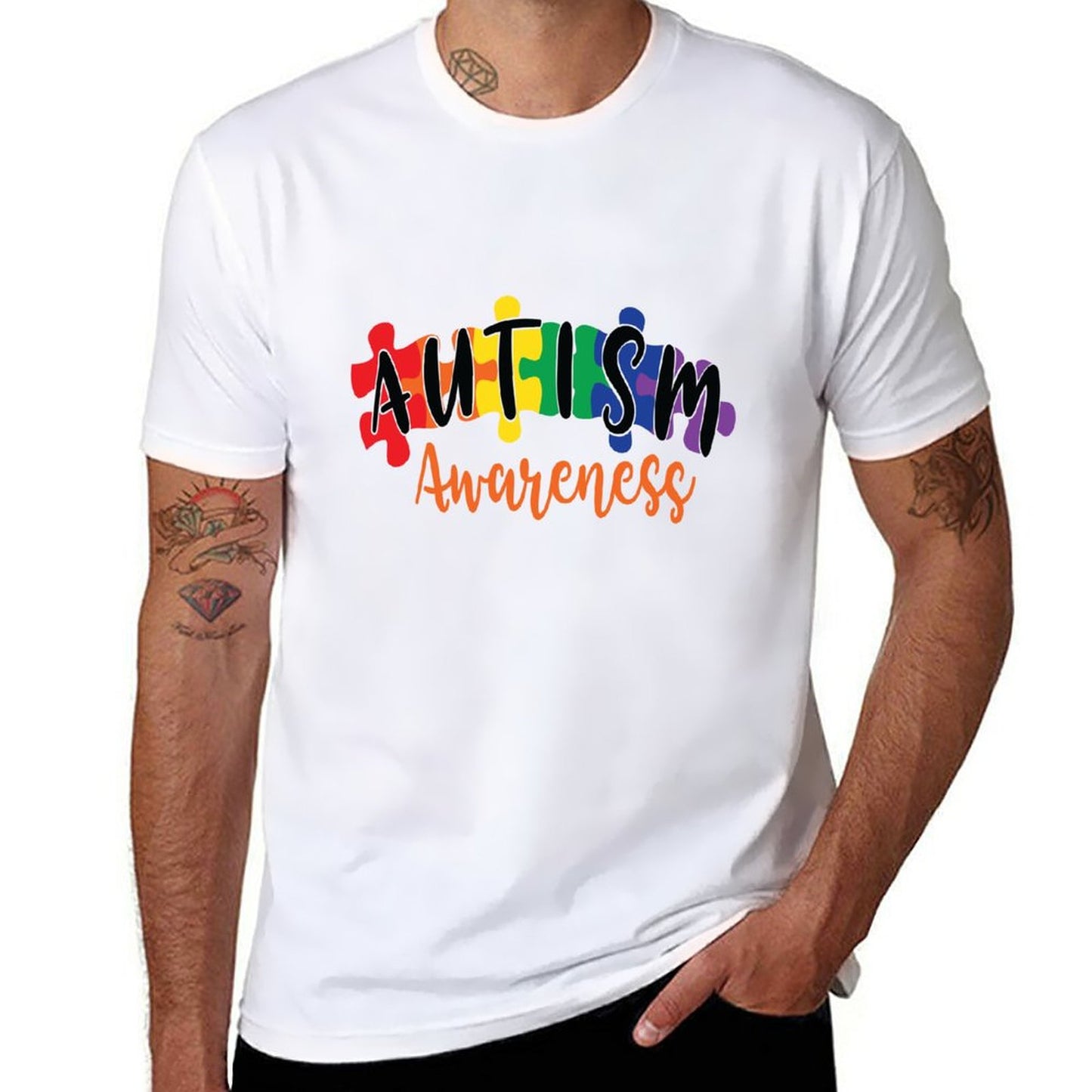 Autism Awareness Men's T-Shirt - Bold Support with Comfort