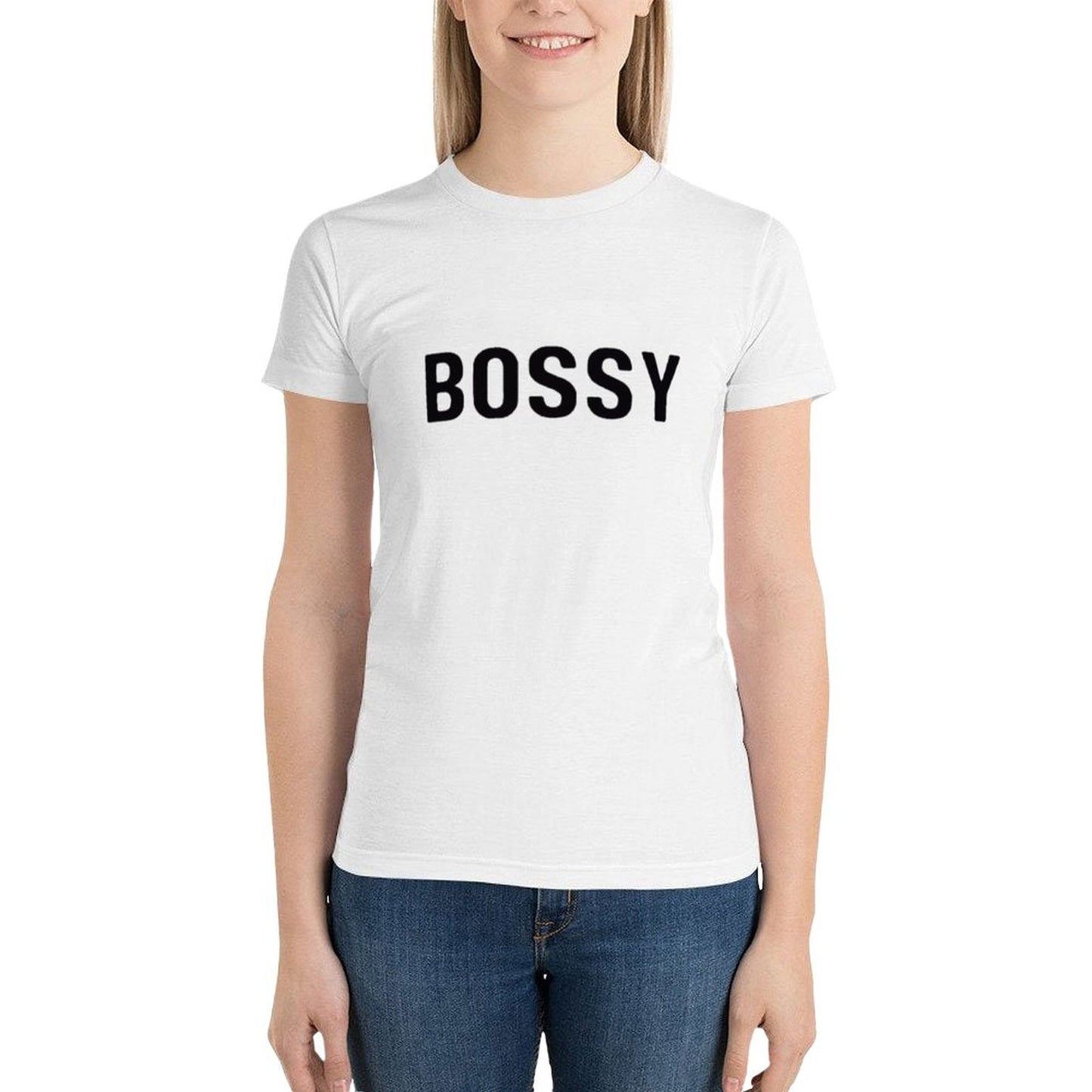 BOSSY Women's T-Shirt - Bold Statement Tee for Confident Women - Trendy Streetwear Fashion