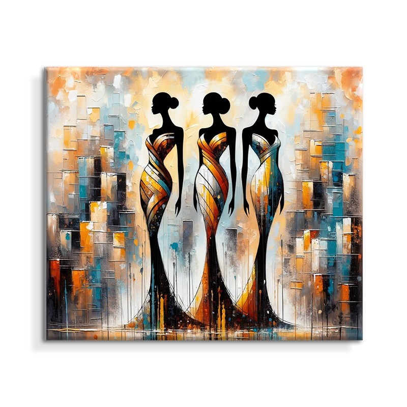 Large Abstract Handmade Oil Painting Textured African Woman Modern Wall Art On Canvas Living Room Bedroom Home Decoration