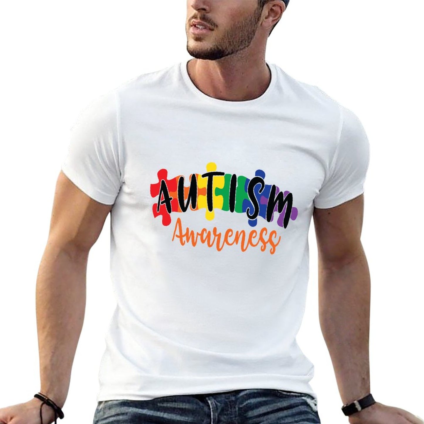 Autism Awareness Men's T-Shirt - Bold Support with Comfort