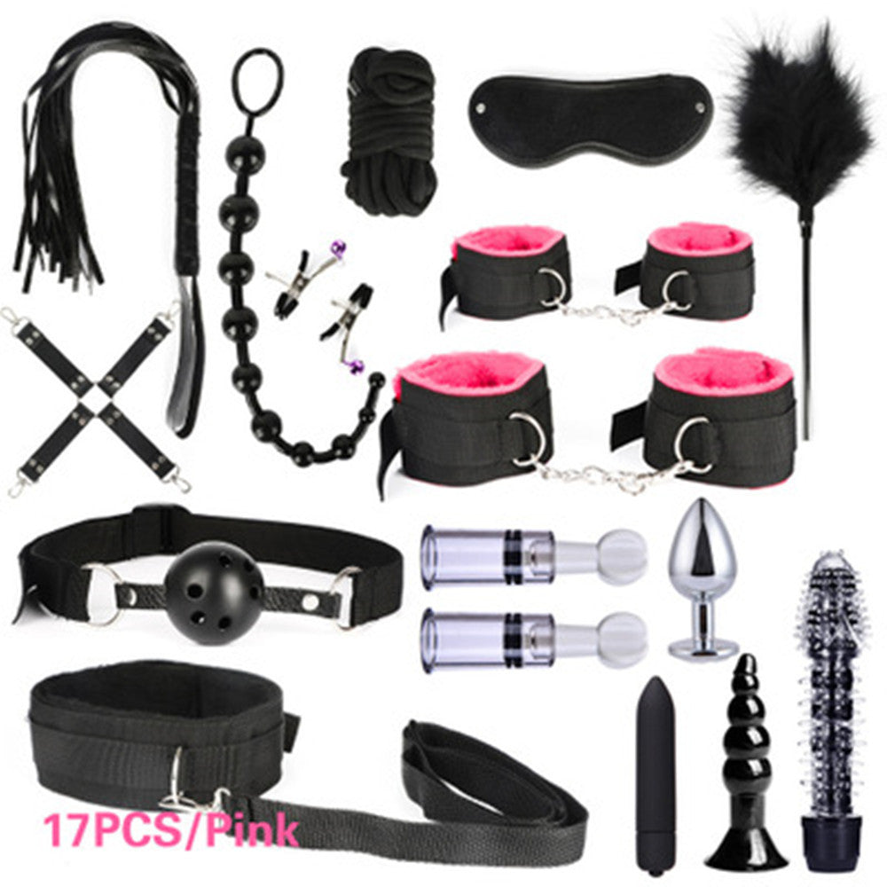 Luxury Match Set Bondage Accessories Kit – Adjustable Faux Leather Restraint Set | Couples Intimacy Props | Sensory Play Kit | Adult Bedroom Accessories