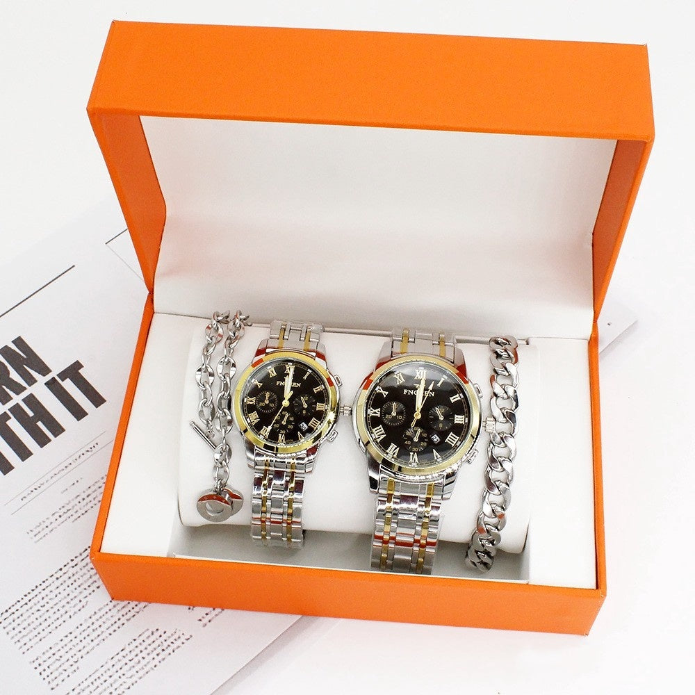 Couple Watch Suit Quartz Watch Man's And Woman's Watch Suit