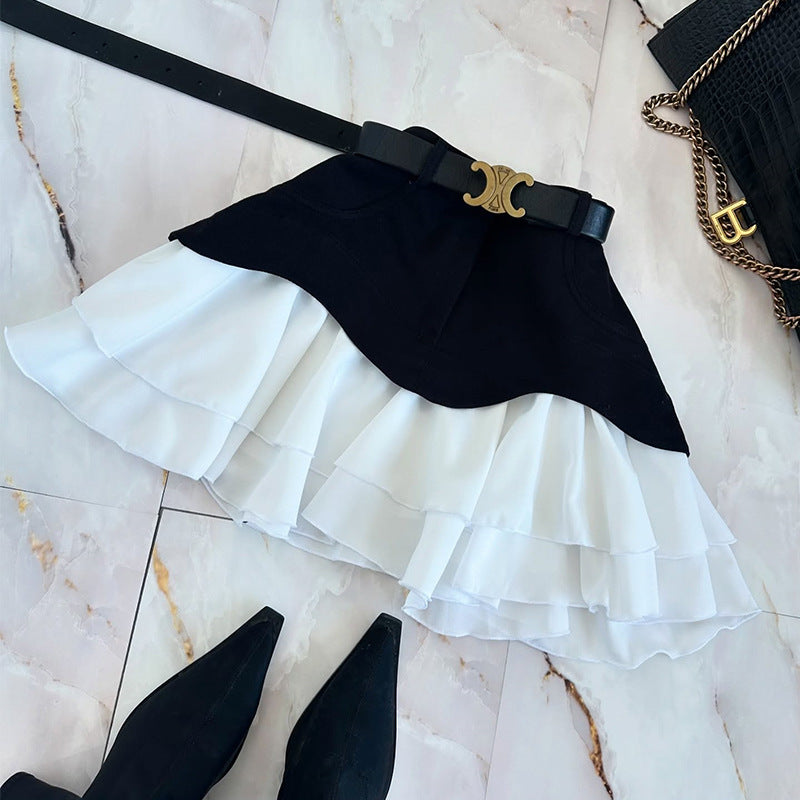 Ruffled High Waist Tiered Skirt – Elegant Boho Chic Layered Skirt for Women