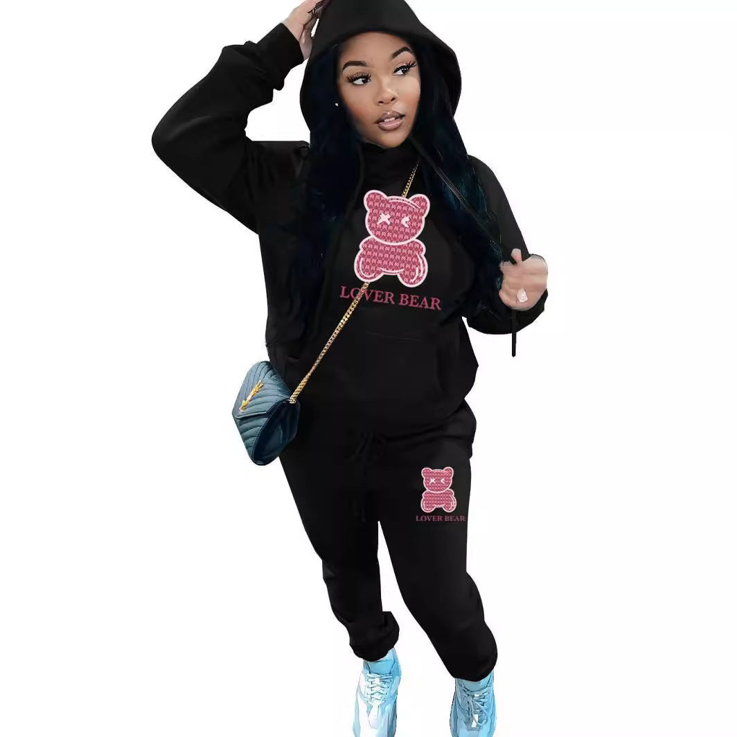 Cross-border New Arrival Women's Suit Hooded Sweatshirt And Sweatpants