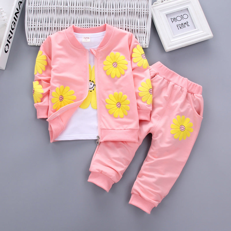 Toddler Girls Hoodie Casual Pants Set