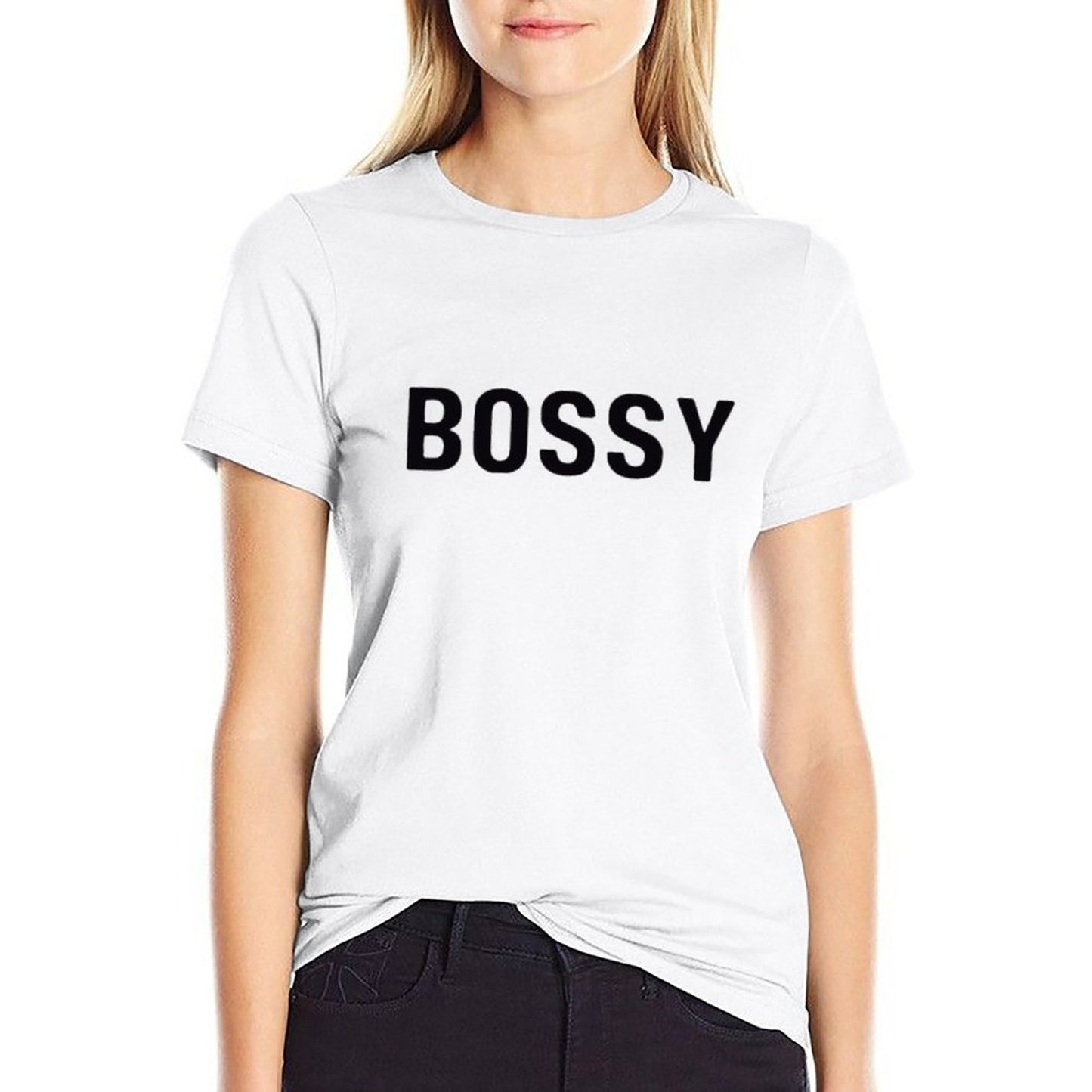 BOSSY Women's T-Shirt - Bold Statement Tee for Confident Women - Trendy Streetwear Fashion