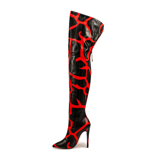 Women’s Pointed-Toe Stiletto Over-the-Knee Boots – Sexy High Heel Thigh-High Boots for Fall & Winter Fashion
