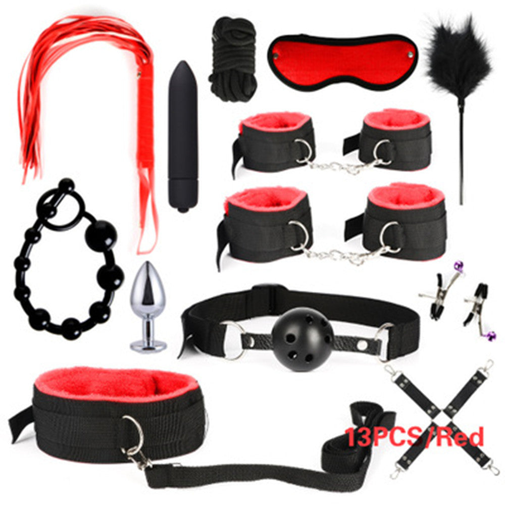 Luxury Match Set Bondage Accessories Kit – Adjustable Faux Leather Restraint Set | Couples Intimacy Props | Sensory Play Kit | Adult Bedroom Accessories