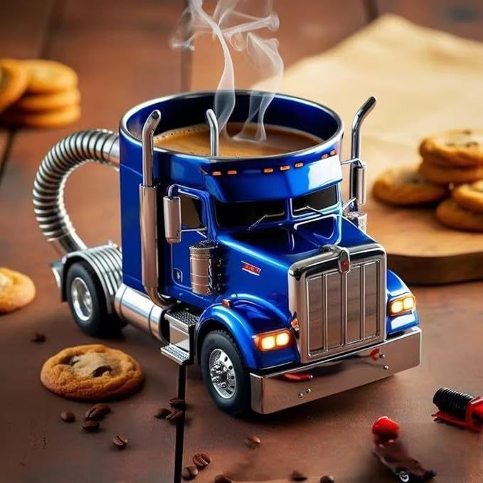 Durable Semi-Truck Coffee Mug – Handcrafted Semi-Trailer Shaped Cup for Truckers & Coffee Lovers
