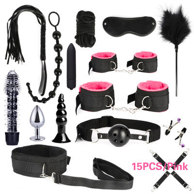 Luxury Match Set Bondage Accessories Kit – Adjustable Faux Leather Restraint Set | Couples Intimacy Props | Sensory Play Kit | Adult Bedroom Accessories