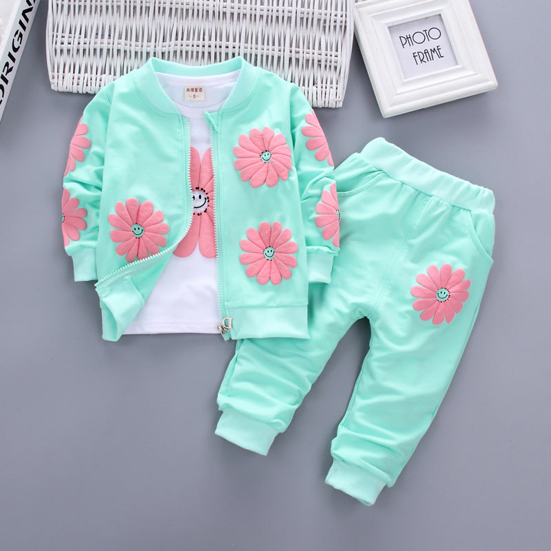 Toddler Girls Hoodie Casual Pants Set