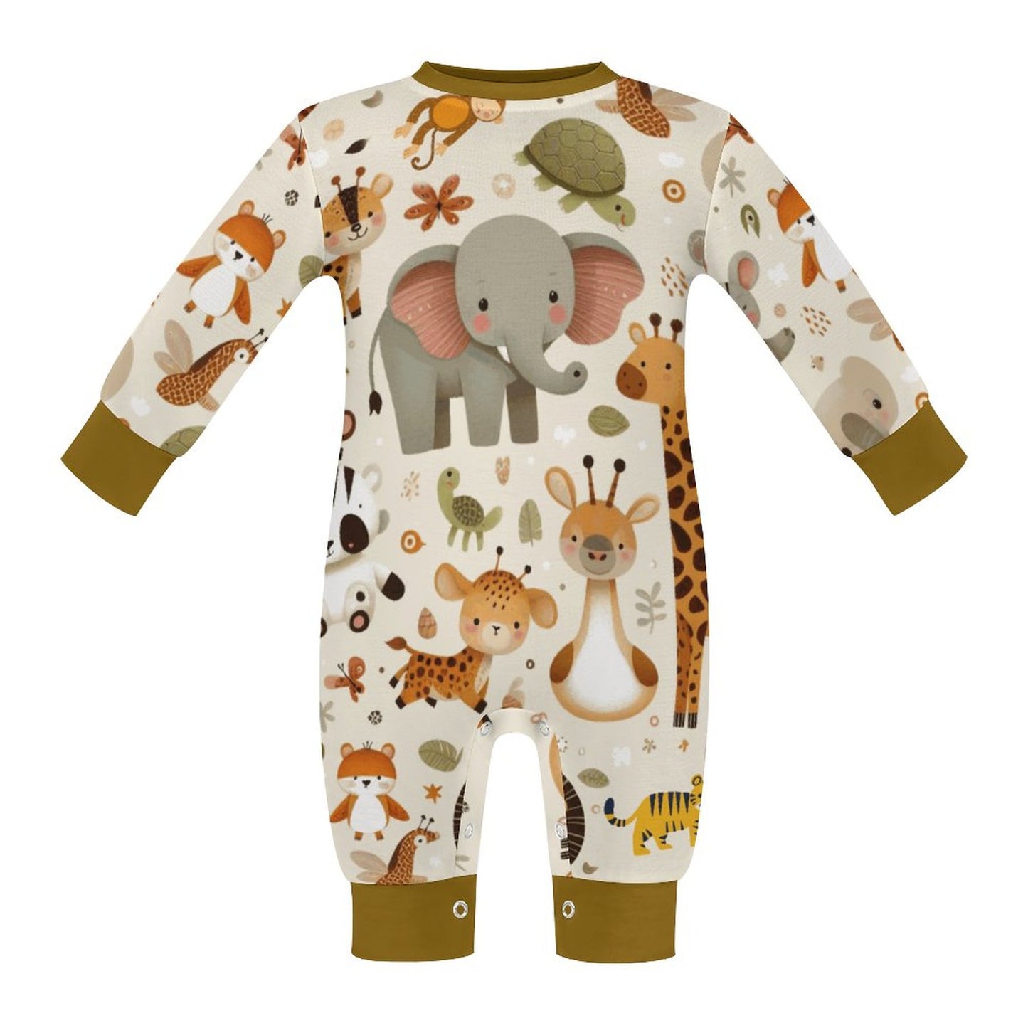 Adorable Baby Romper with Cute Animals - Soft Cotton Onesie for Infants & Toddlers - Perfect Baby Shower Gift