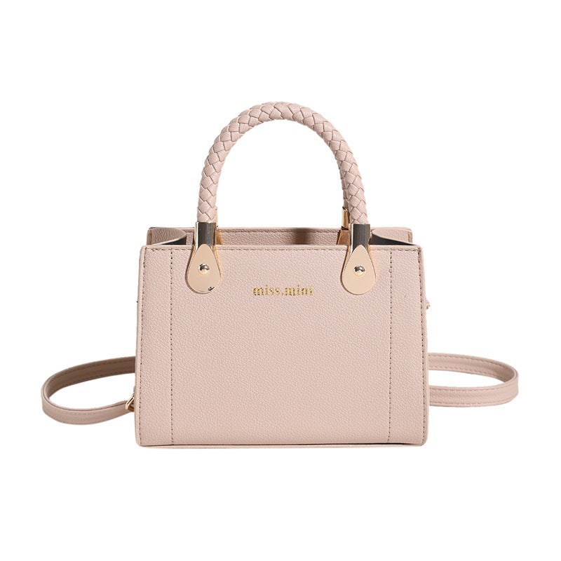 Luxury Mini Tote Bag – Elegant Braided Handle Crossbody Purse for Women