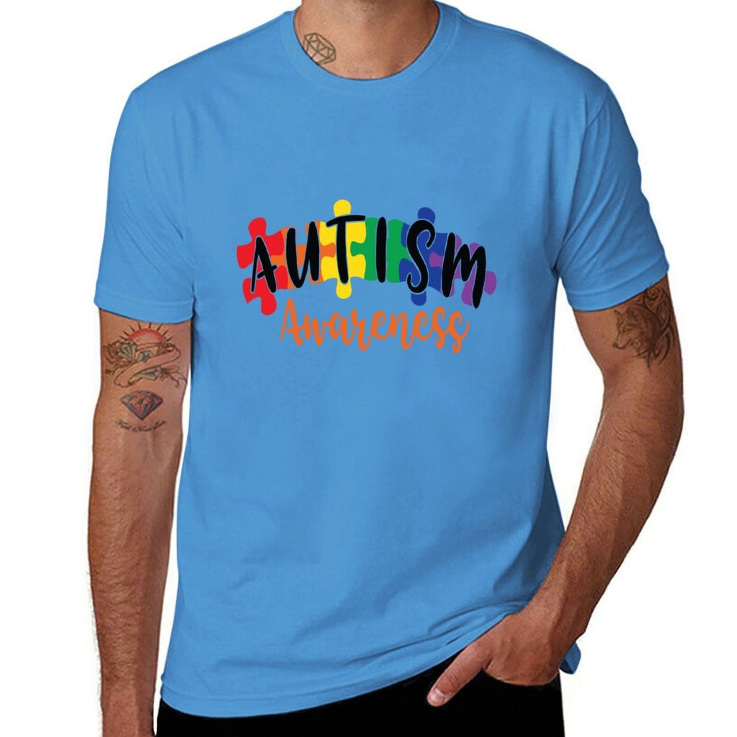 Autism Awareness Men's T-Shirt - Bold Support with Comfort