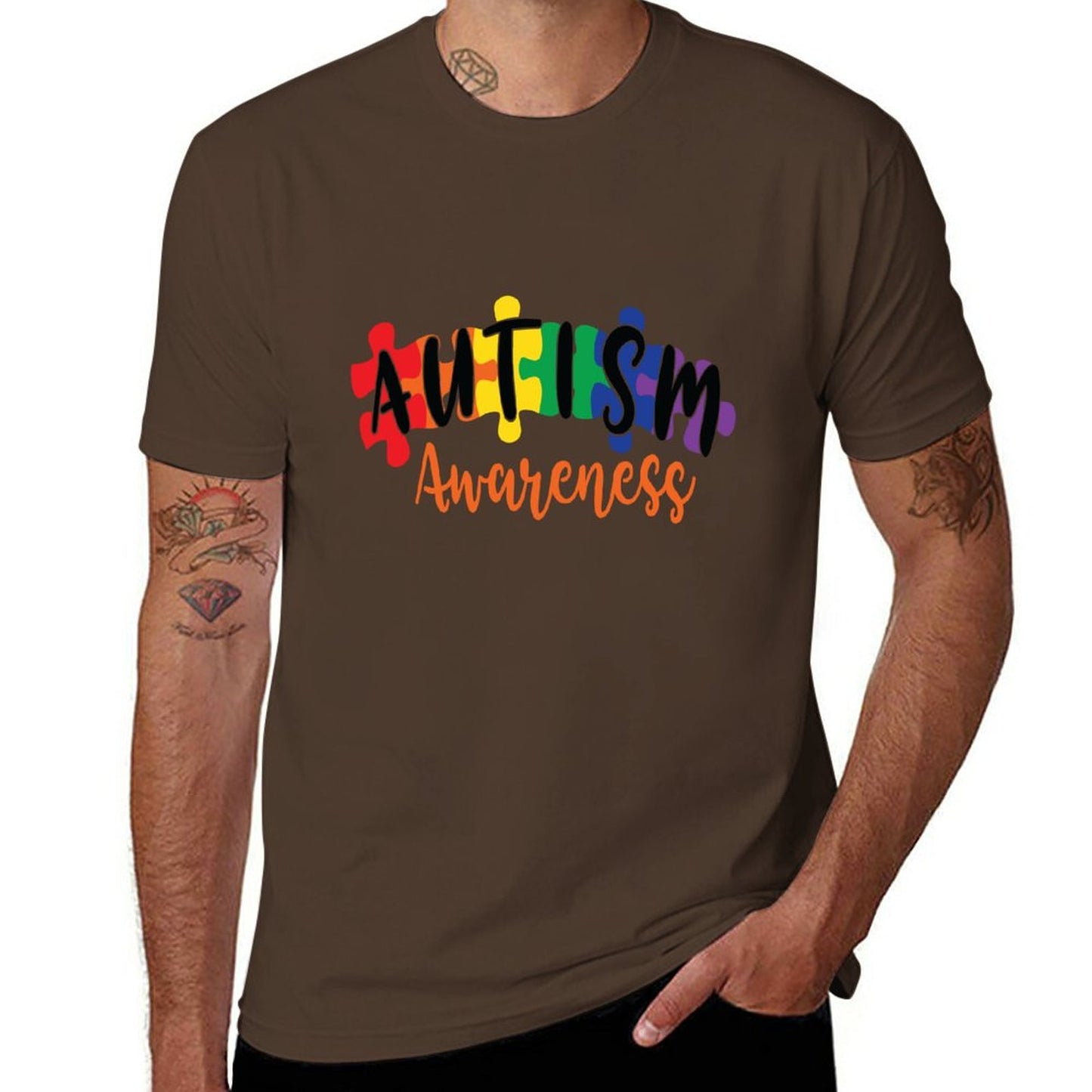 Autism Awareness Men's T-Shirt - Bold Support with Comfort