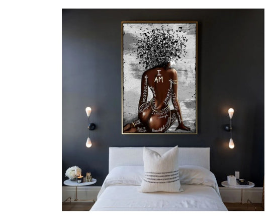 Black Woman Art Print Poster  “Ain’t I A Woman” Inspirational Home Decor Wall Painting