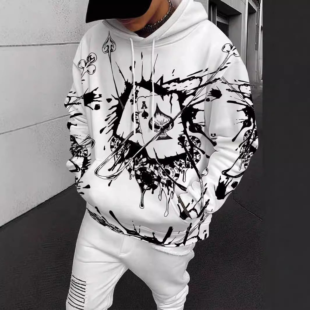 Gambler Ink Playing Cards 3D Hoodie – Street wear Pullover | Men & Women Graphic Hoodie