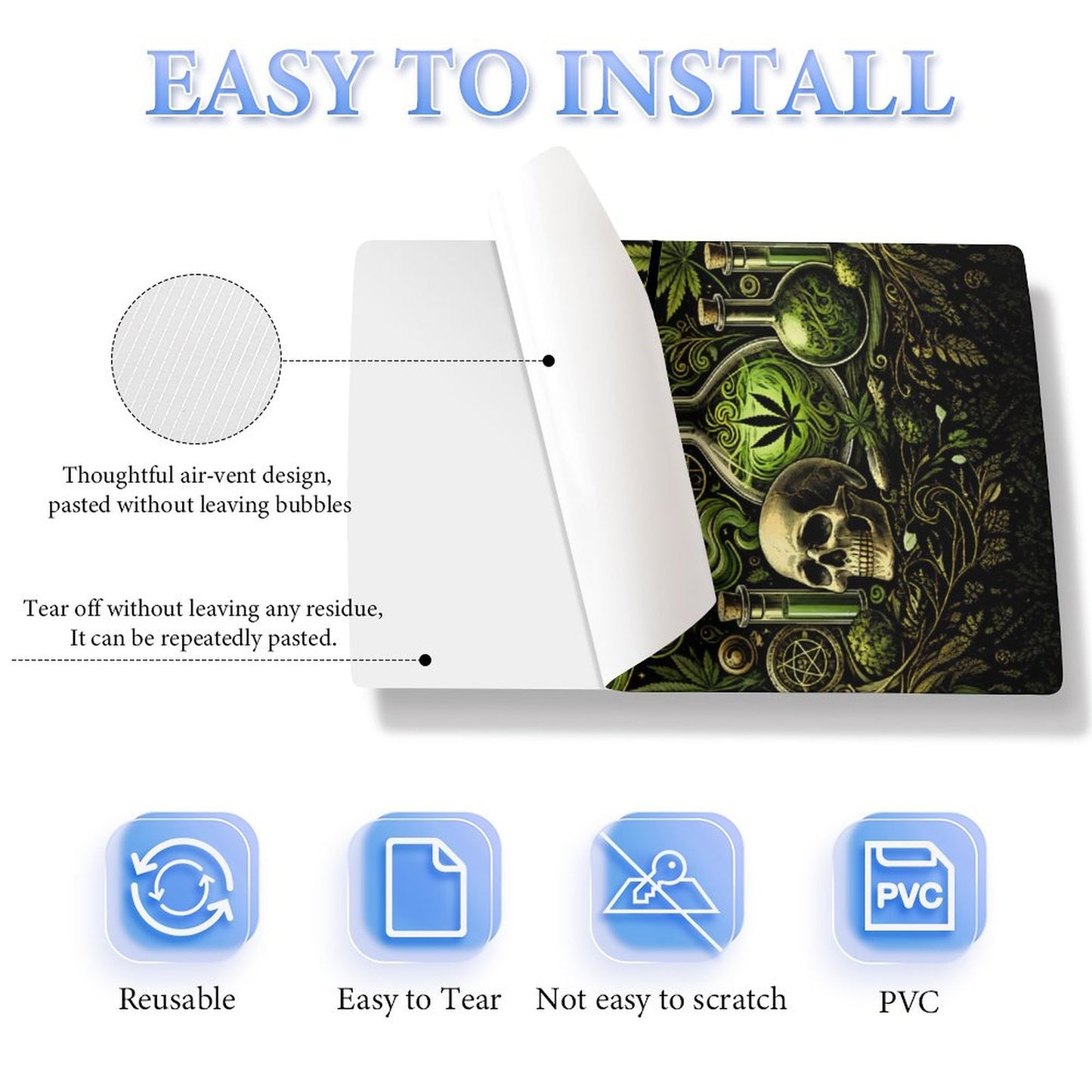 Skull Marijuana PS5 Console Sticker – 420 Weed Skull Vinyl Skin Decal for PlayStation 5 Disc Edition  (Digital Edition)
