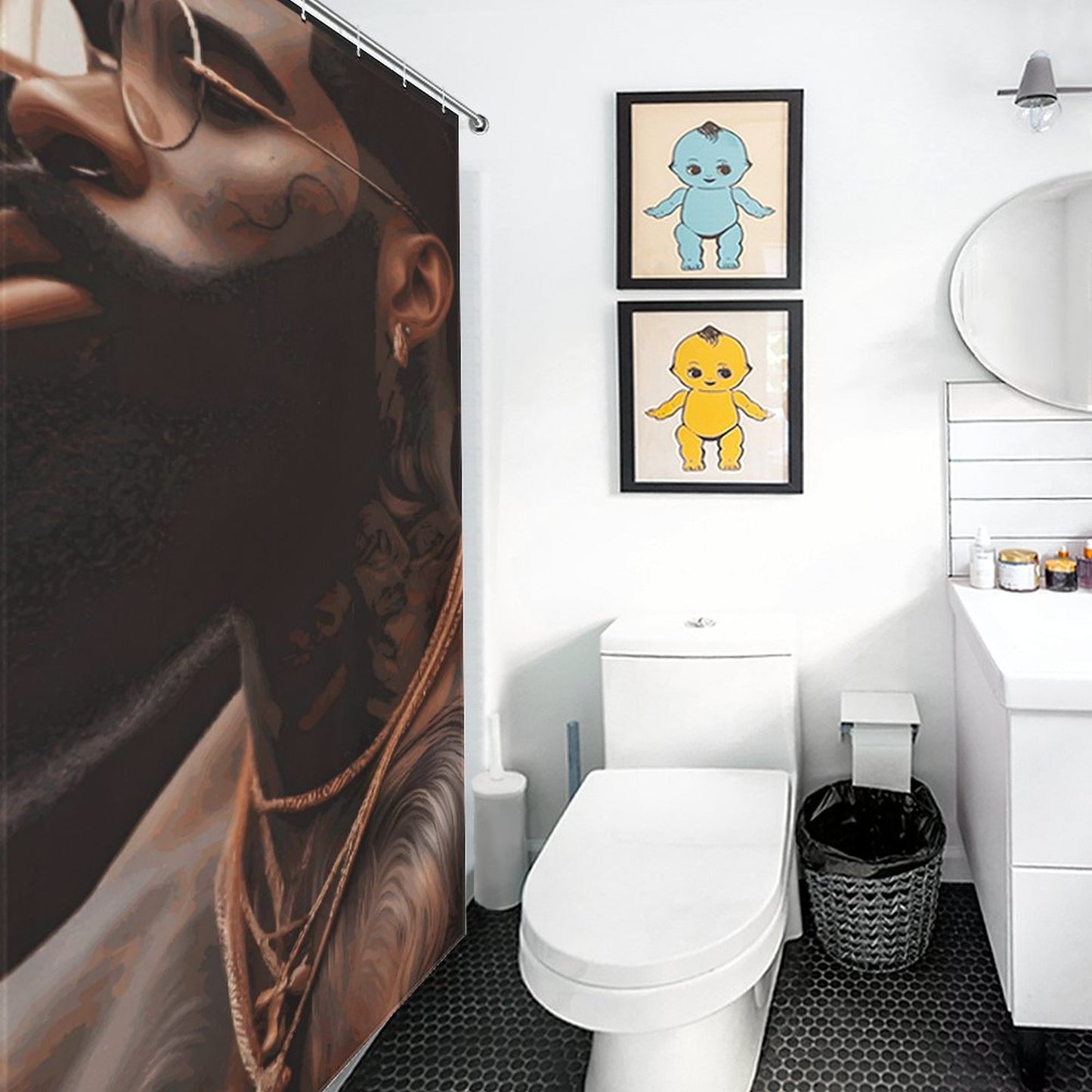 Melanin King Shower Curtain /Master Bathroom/ Guest Bathroom