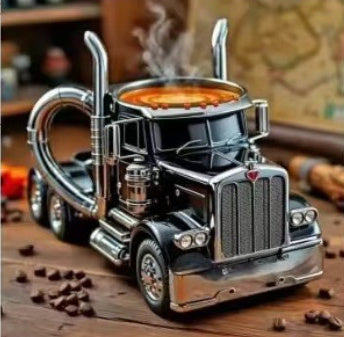 Durable Semi-Truck Coffee Mug – Handcrafted Semi-Trailer Shaped Cup for Truckers & Coffee Lovers