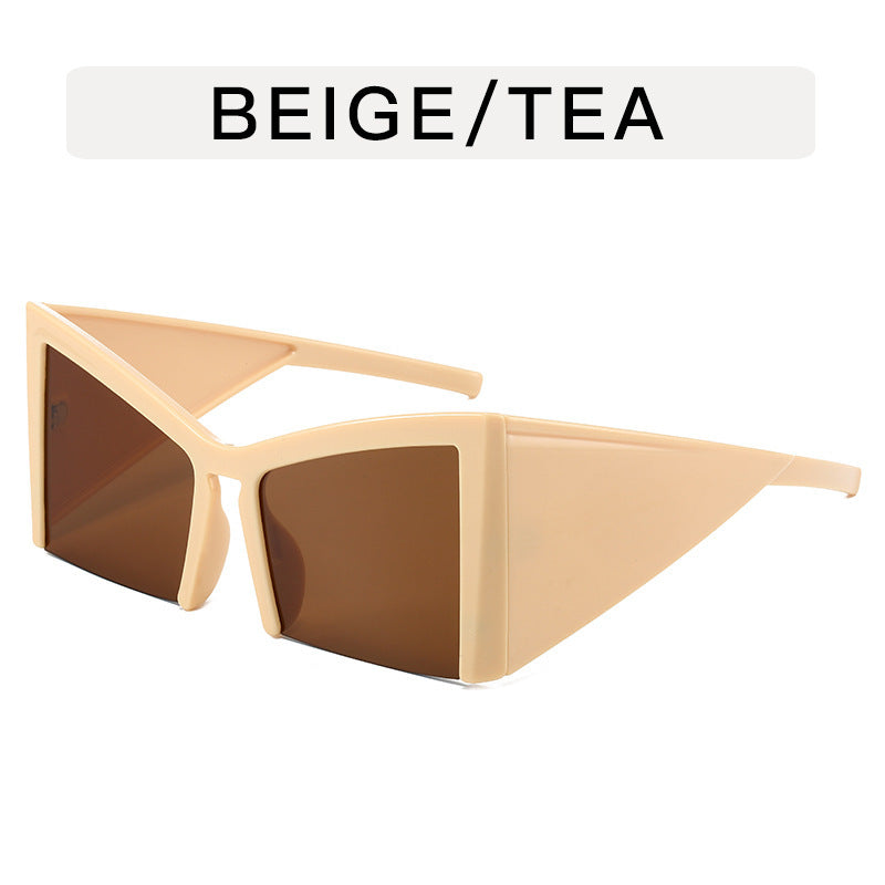 Y2G Special-Shaped Half-Frame Sunglasses – Futuristic Niche Streetwear Shades