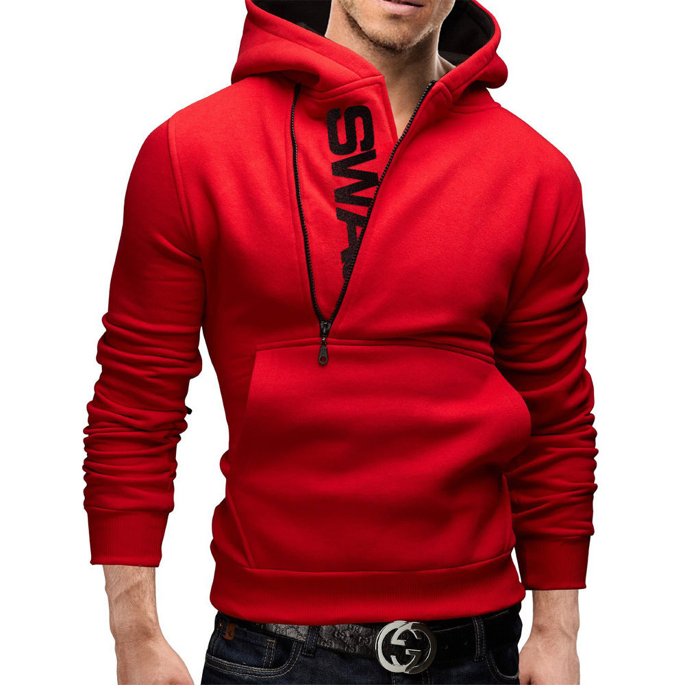 Stylish Spring & Autumn Men's Hooded Cardigan - Plus Size Slim Fit Sweater for Every Occasion