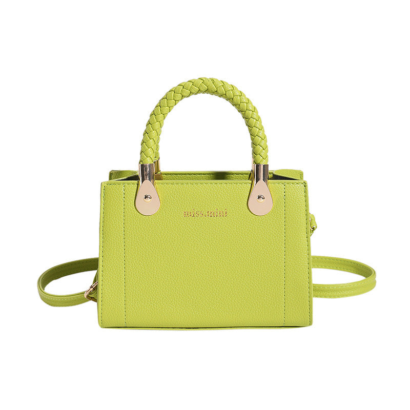 Luxury Mini Tote Bag – Elegant Braided Handle Crossbody Purse for Women