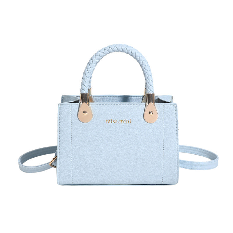 Luxury Mini Tote Bag – Elegant Braided Handle Crossbody Purse for Women