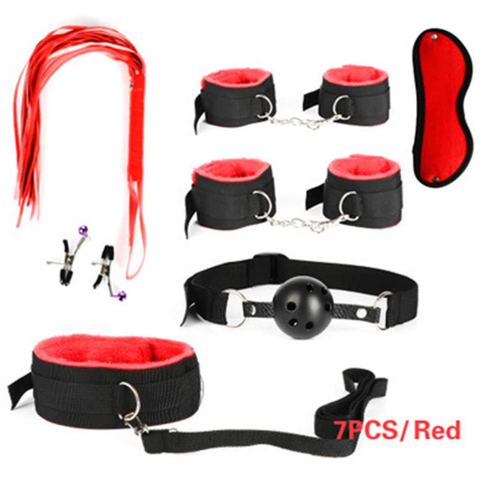 Luxury Match Set Bondage Accessories Kit – Adjustable Faux Leather Restraint Set | Couples Intimacy Props | Sensory Play Kit | Adult Bedroom Accessories