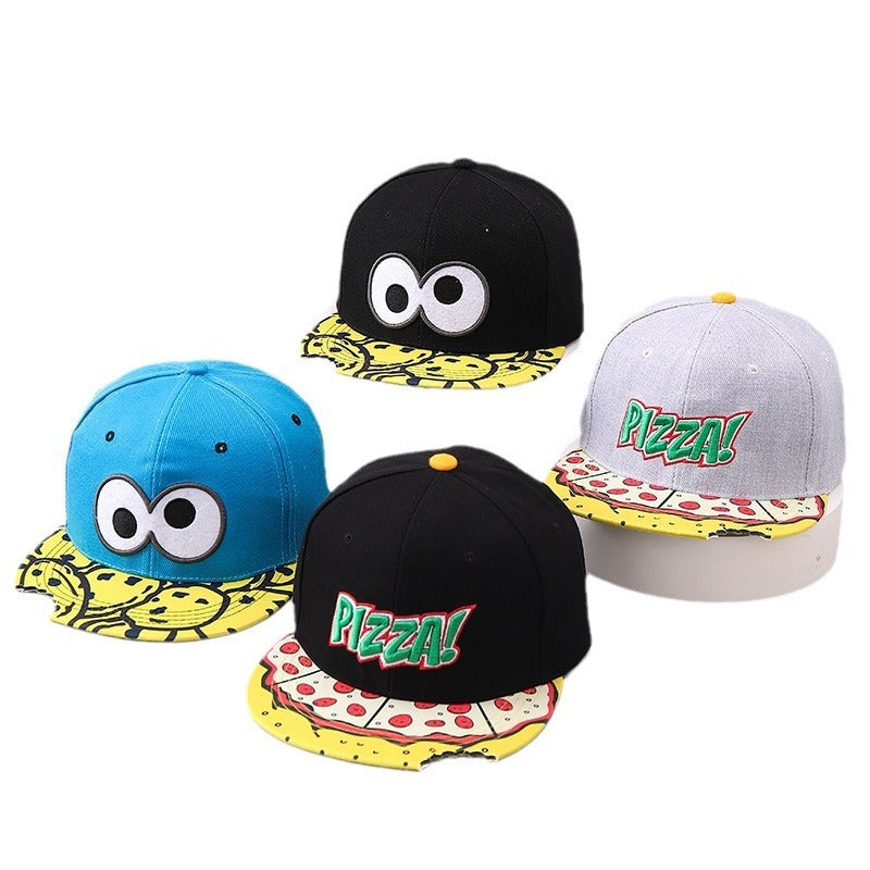 Flat Brim Snack Bite Baseball Cap – Edgy Sun-Proof Hat for Men & Women