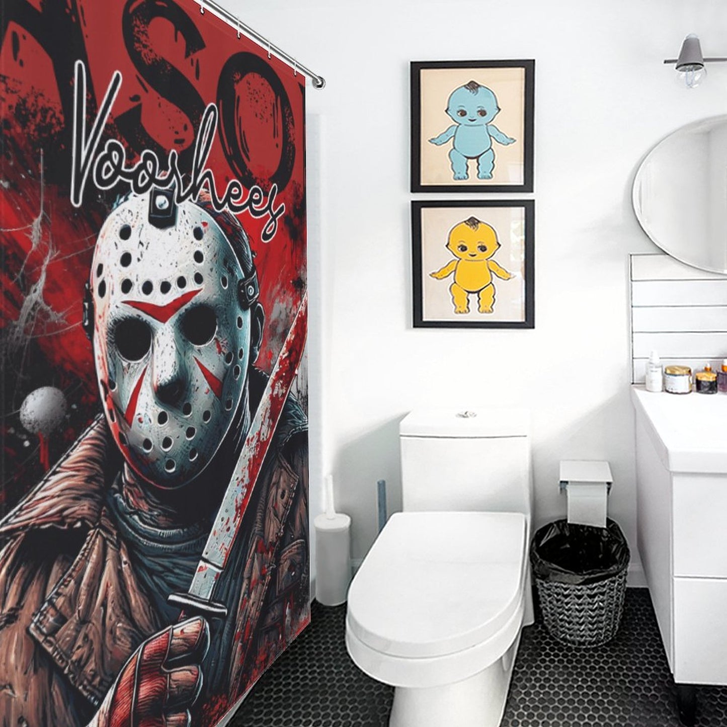 Jason Voorhees Horror Movie Shower Curtain