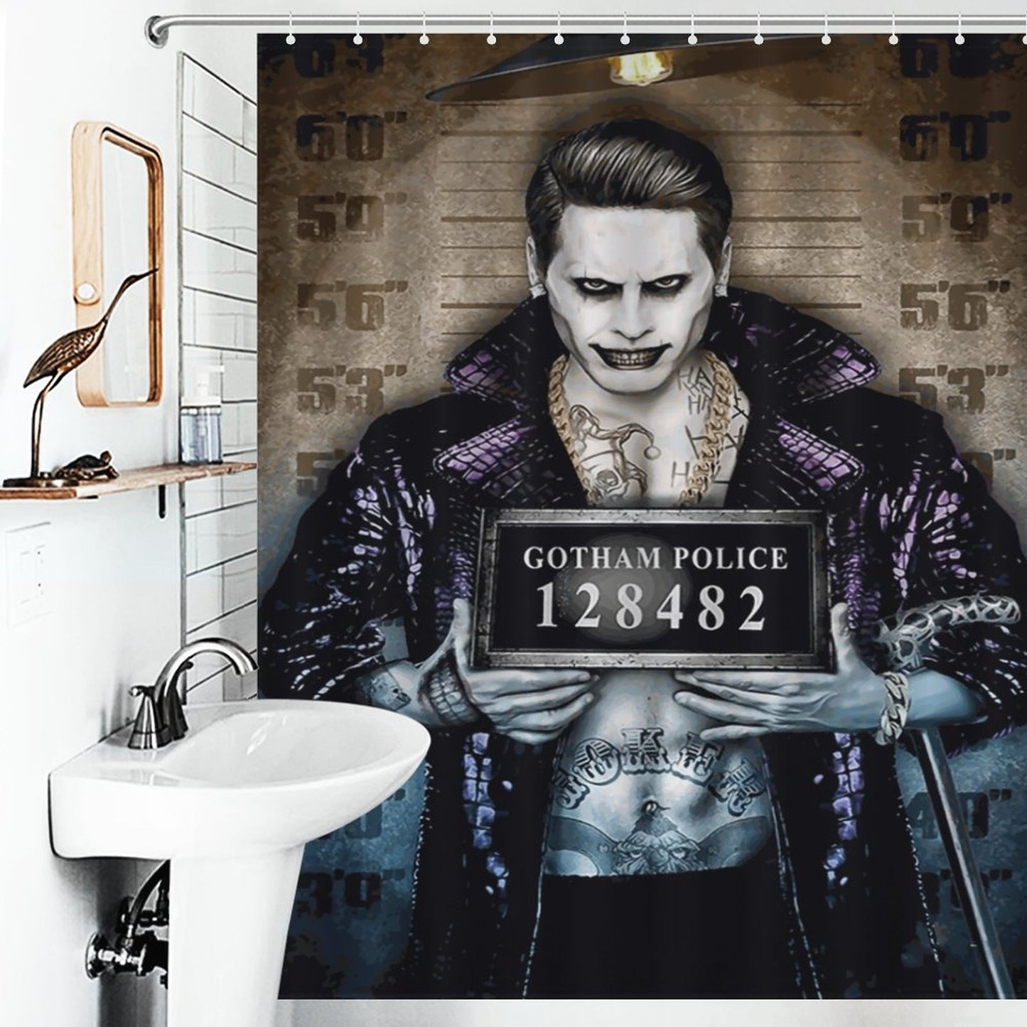 Gotham City Dark Side Shower Curtain/ The Joker Bathroom/ Halloween Shower Curtain's