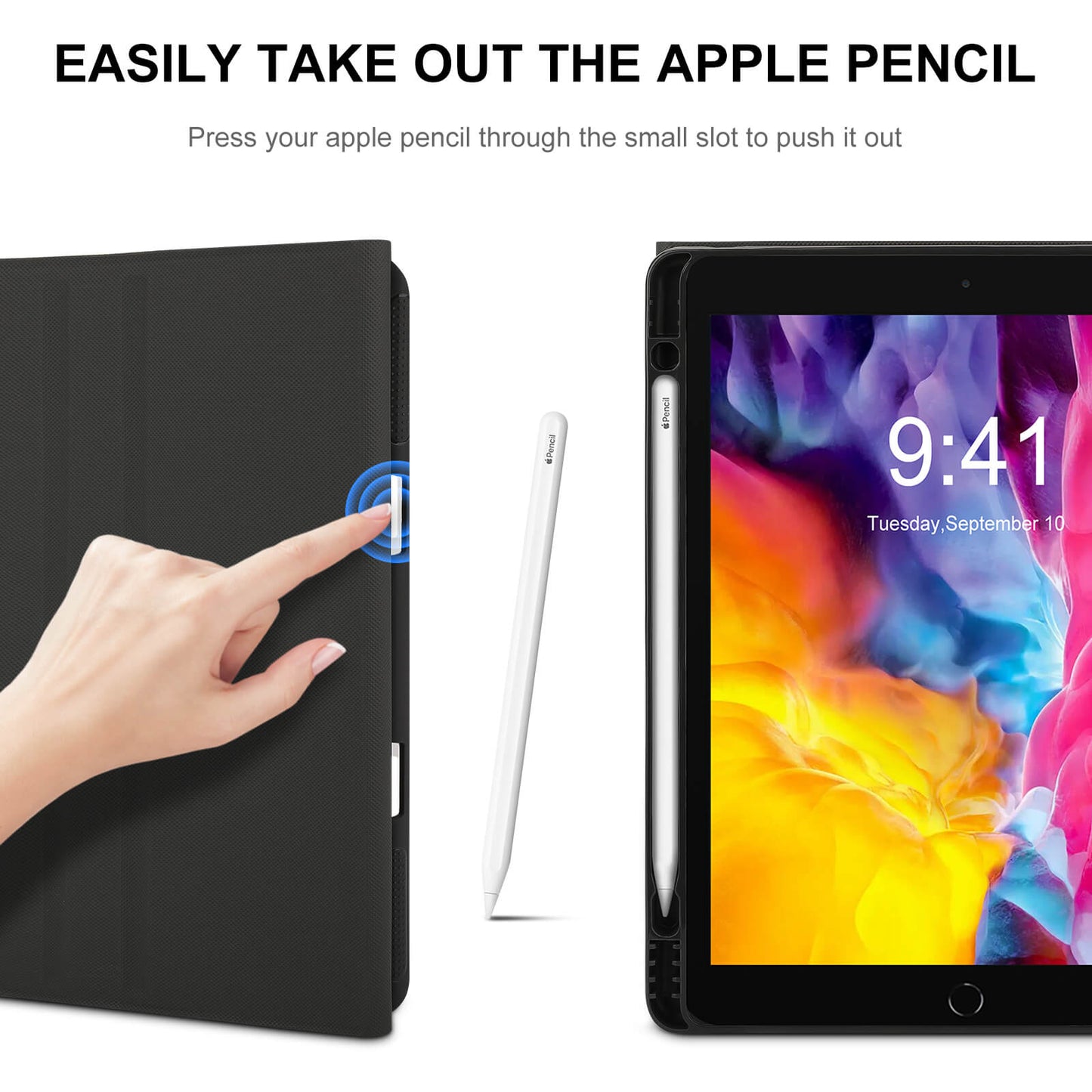 Bitch I’m Me Book-Style iPad Case with Apple Pencil Holder – Bold Aesthetic iPad Protector Cover for Women, Magnetic Folio Stand Tablet Case