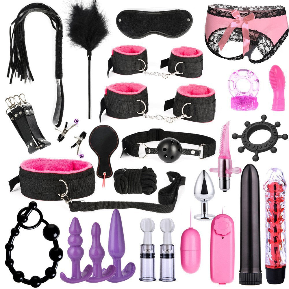 Luxury Match Set Bondage Accessories Kit – Adjustable Faux Leather Restraint Set | Couples Intimacy Props | Sensory Play Kit | Adult Bedroom Accessories