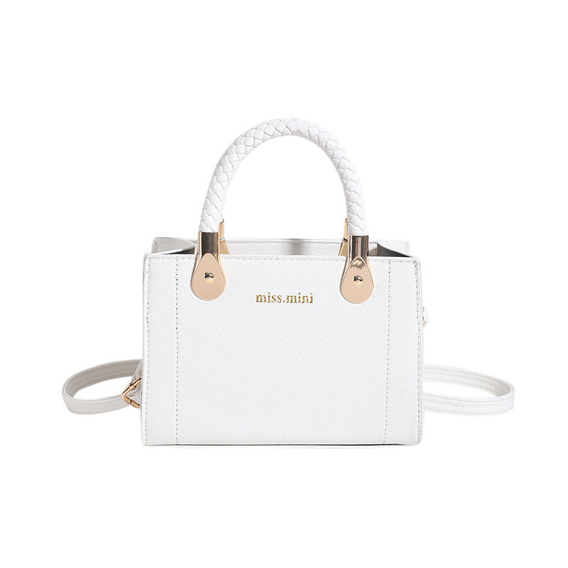 Luxury Mini Tote Bag – Elegant Braided Handle Crossbody Purse for Women