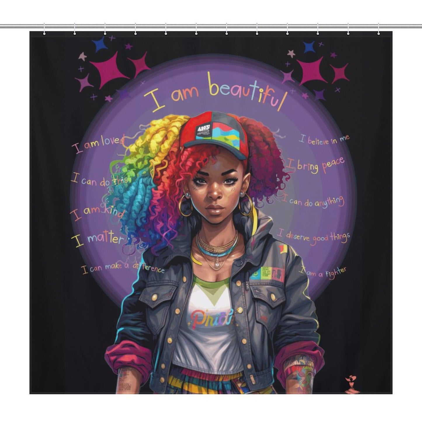 I AM BEAUTIFUL Shower Curtain/ Pride Shower Curtain