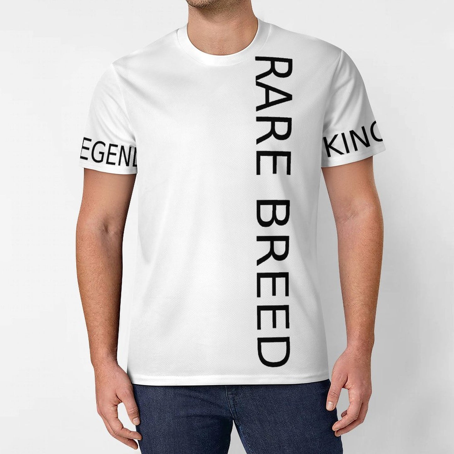 Men Short Sleeve Rare Breed White T-shirt